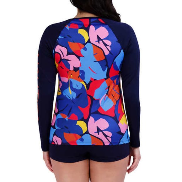 Nautica Ladies Long Sleeve Rashguard Swim Shirt Multi-Color NWT - Picture 7 of 7